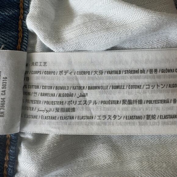 Abercrombie & Fitch 27/4R Boyfriend Jeans Mid-Rise Distressed Frayed Hems Blue - Picture 8 of 10